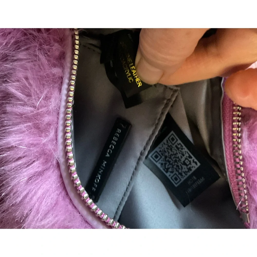 Rebecca Minkoff Pink Faux Fur Backpack